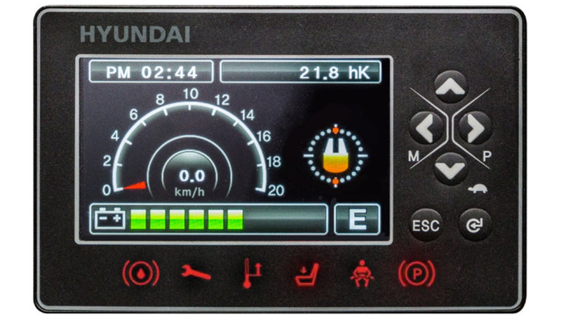 Lader en aansluiting van een Hyundai elektrische heftruck