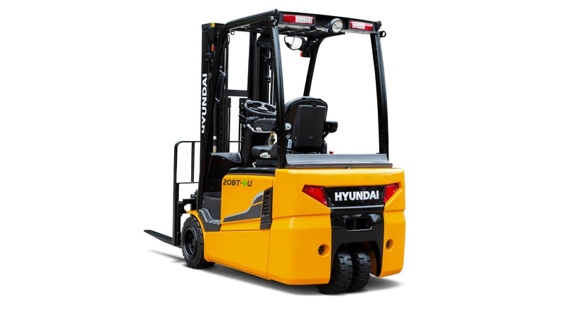 Elektrische heftruck van Hyundai in een magazijn