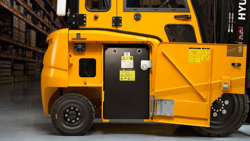 Cabine en veiligheidsuitrusting van een Hyundai 25BE-X